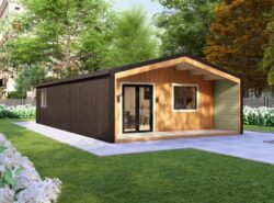 Barn Style 2 BED A Log Cabin Exterior -Mycabin.ie Thermo wood