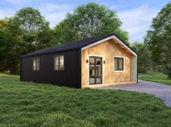 Barn Style 2 Bed D Log Cabin Exterior -Mycabin.ie