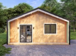 Barn Style 2 Bed D Log Cabin Exterior -Mycabin Ireland