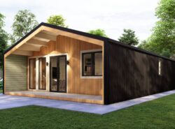 Barn Style 3 BED A Log Cabin Exterior Thermowood -Mycabin.ie Ireland