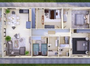 Barn Style 4 BED A Log Cabin Interior -Mycabin.ie Ireland