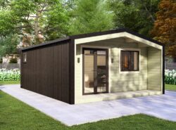 Barn Style 1 Bed A2 Log Exterior | MyCabin.ie Ireland