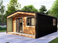 Barn Style 1 BED A2 Log Cabin Exterior Thermowood -Mycabin.ie