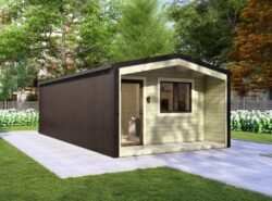 Barn Style One Bed D Log Cabin Exterior | MyCabin.ie Dublin