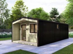 Barn Style One Bed D Log Cabin Exterior | MyCabin Ireland