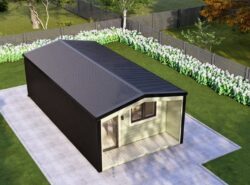 Barn Style 1 Bed D Log Cabin Exterior | MyCabin.ie