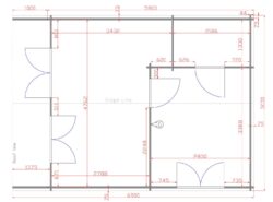 One Bed A2 Barn Style Log Cabin Floor Plan