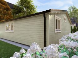 Residential 3 Bed L Log Cabin Exterior -Mycabin.ie