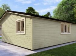Residential 3 Bed L Log Cabin Exterior -Mycabin.ie