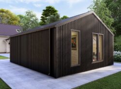 Barn Style One Bed E Log Cabins Exterior - Mycabin.ie Ireland