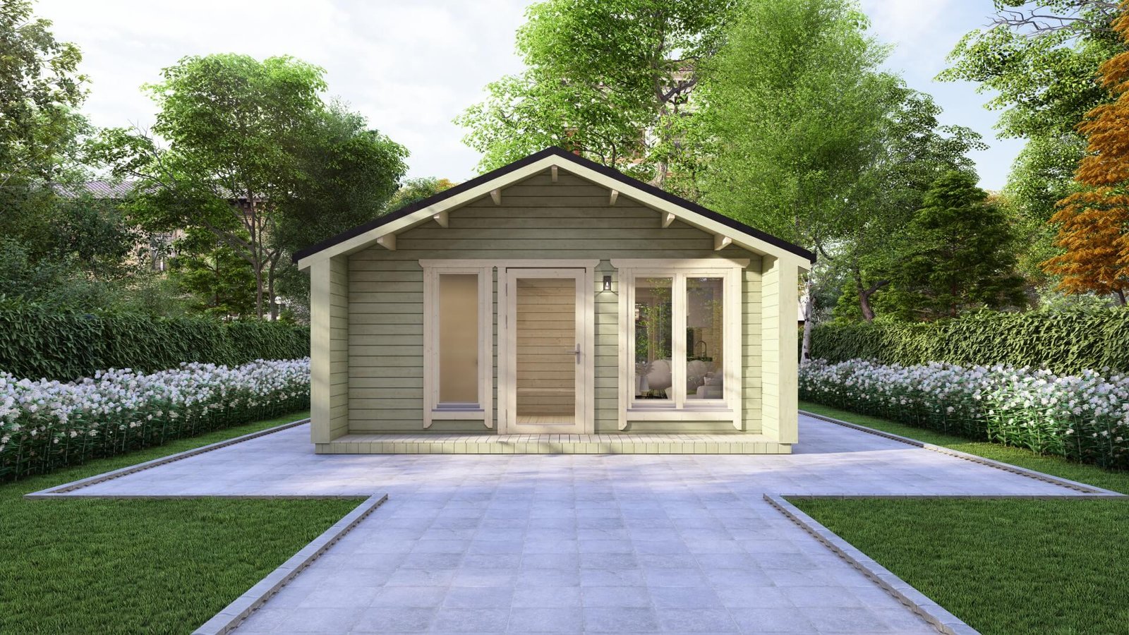 One Bed E Log Cabin Exterior One Bed E Log Cabin Exterior - Mycabin.ie