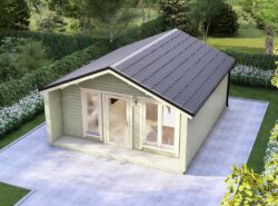 One Bed E Log Cabin Exterior - Mycabin.ie