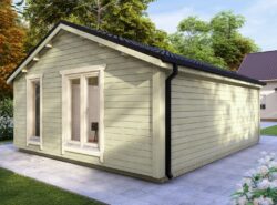 One Bed E Log Cabin Exterior - Mycabin.ie
