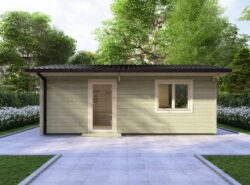 One Bed B2 Log Cabin Exterior - Mycabin.ie