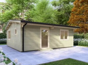 One Bed B2 Log Cabin Exterior - Mycabin.ie