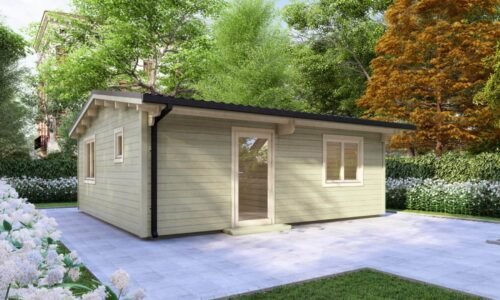 One Bed B2 Log Cabin Exterior One Bed B2 Log Cabin Exterior - Mycabin.ie