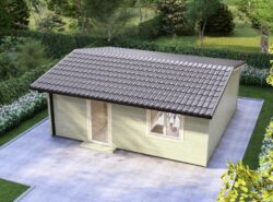 One Bed B2 Log Cabin Exterior - Mycabin.ie