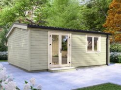 One Bed A Log Cabin Exterior - Mycabin.ie