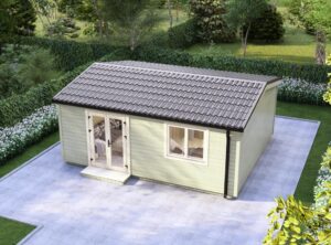 One Bed A Log Cabin Exterior - Mycabin.ie