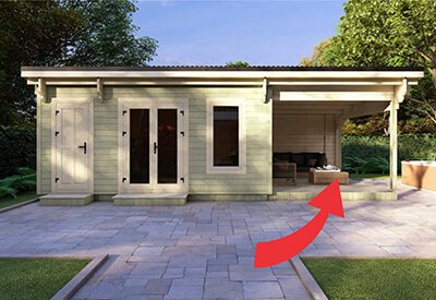 Garden Log Cabins -Veranda -Mycabin.ie