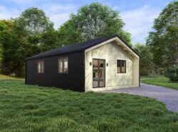 Barn Style 2 Bed D Log Cabin Exterior -Mycabin.ie