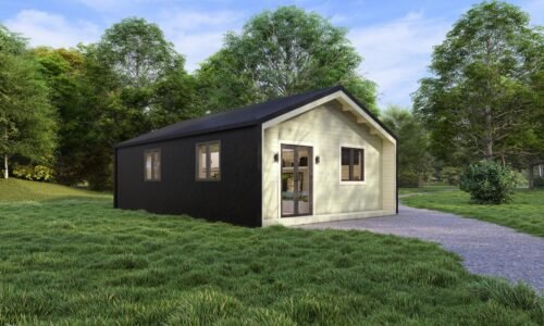 Barn Style 2 BED D Log Cabin Exterior Barn Style 2 Bed D Log Cabin Exterior -Mycabin.ie