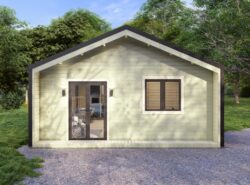 Barn Style 2 Bed D Log Cabin Exterior -Mycabin.ie