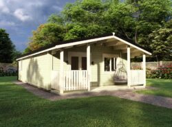 Two Bed A Residential Log Cabin Exterior