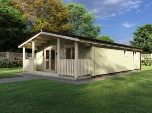 Two Bed A Residential Log Cabin Exterior