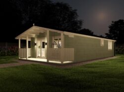 Two Bed A Residential Log Cabin Exterior