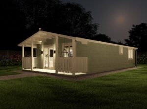Two Bed A Residential Log Cabin Exterior