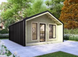Barn Style One Bed E Log Cabins Exterior - Mycabin.ie Ireland