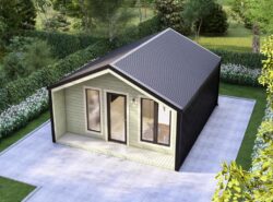 Barn Style One Bed E Log Cabins Exterior - Mycabin.ie Ireland