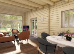 Residential Three Bed D Log Cabin -Mycabin.ie