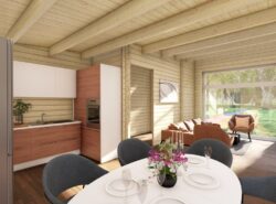 Residential Three Bed D Log Cabin -Mycabin.ie