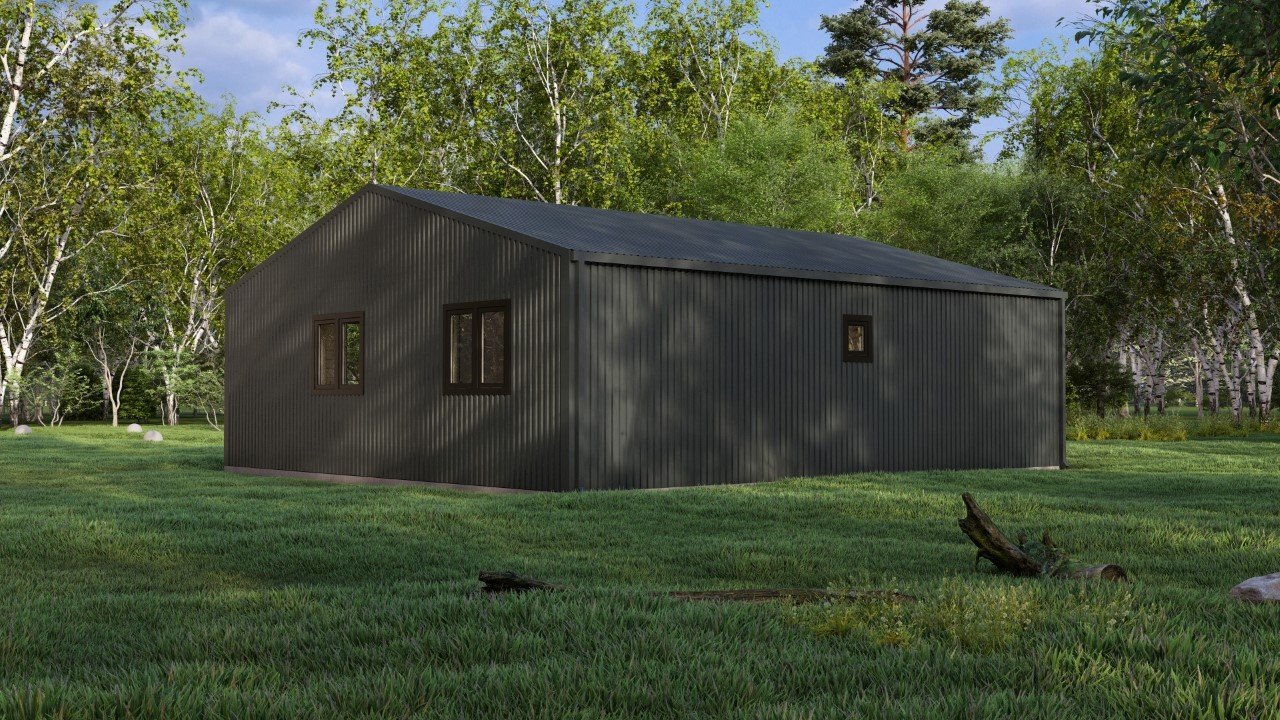 Barn Style Two Bed E Log Cabin Exterior Barn Style 2 Bed E Log Cabin -Mycabin.ie