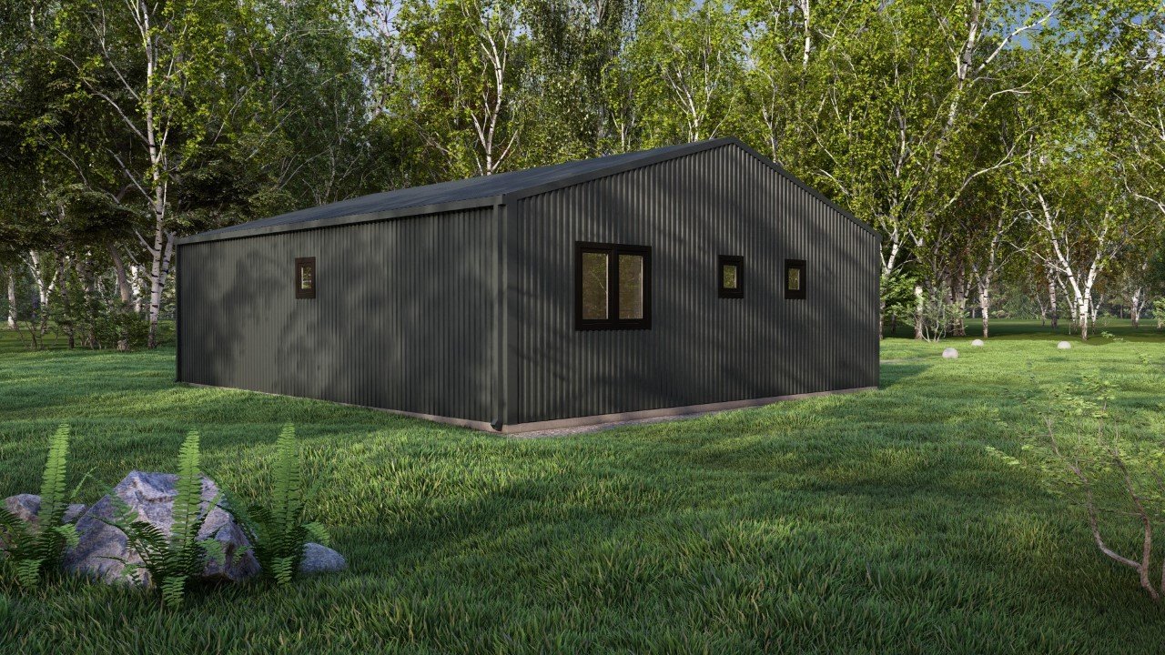 Barn Style Two Bed E Log Cabin Exterior Barn Style 2 Bed E Log Cabin -Mycabin.ie