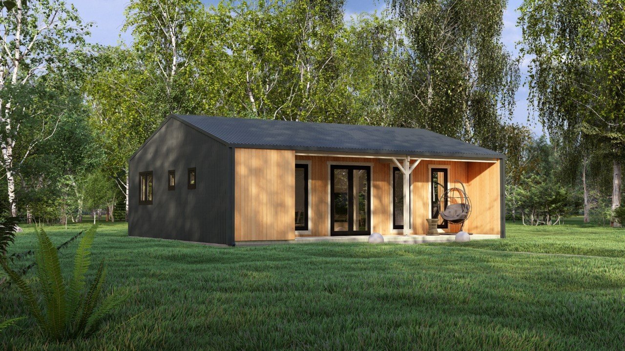 Barn Style Two Bed E Log Cabin Exterior Barn Style 2 Bed E Log Cabin -Mycabin.ie