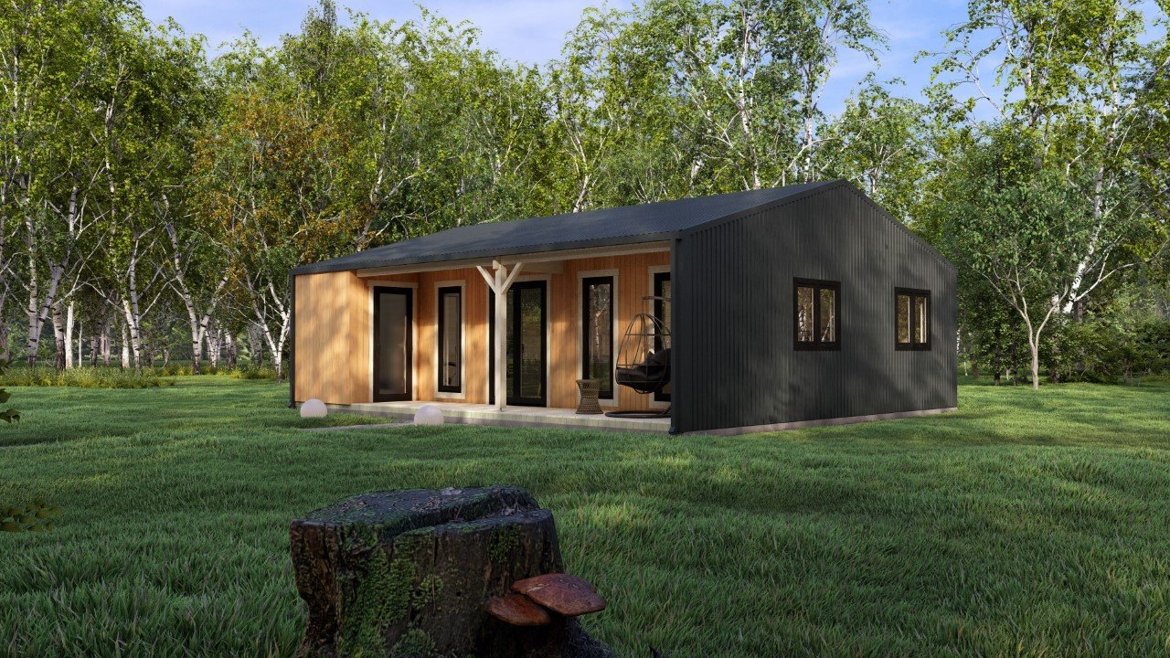 Barn Style Two Bed E Log Cabin Exterior Barn Style 2 Bed E Log Cabin -Mycabin.ie