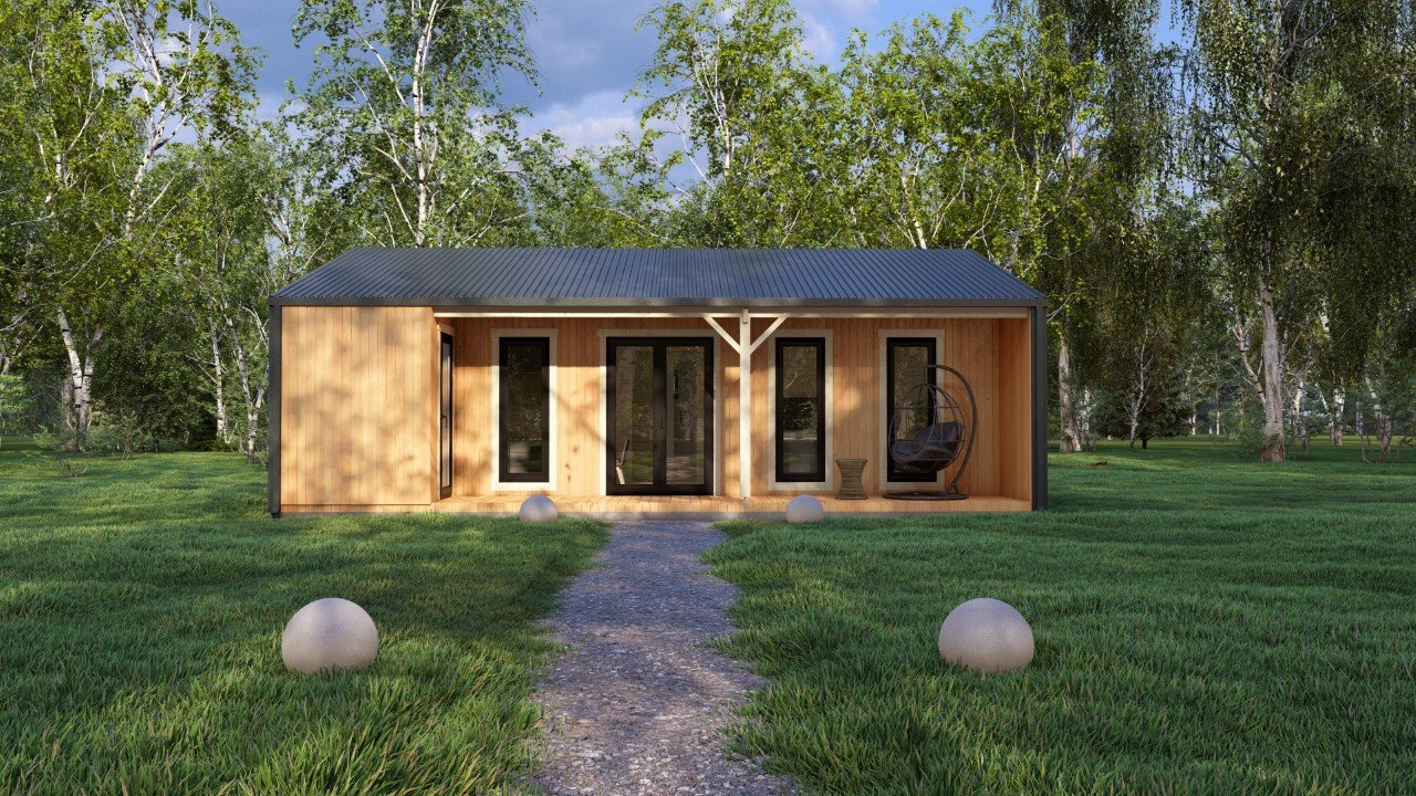 Barn Style Two Bed E Log Cabin Exterior Barn Style 2 Bed E Log Cabin -Mycabin.ie