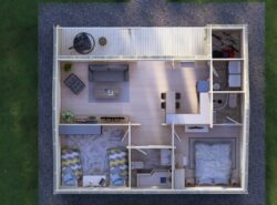 Residential Two Bed E Log Cabin -Mycabin.ie