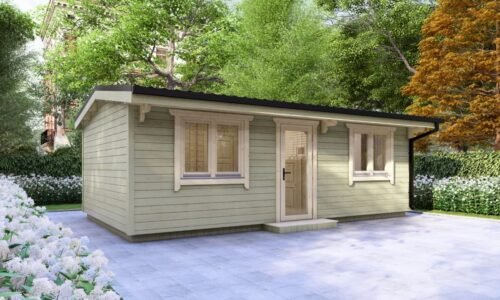 One Bed D2 Log Cabin Exterior One Bed D2 Log Cabin -Mycabin.ie