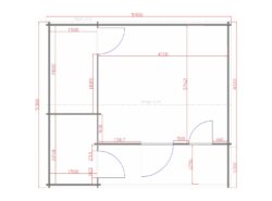 Barn Style Armagh A2 Log Cabin Floor Plan- Mycabin.ie