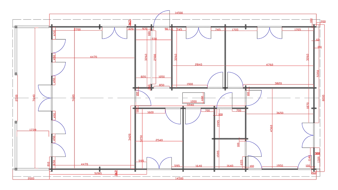 Four Bed A Log Homes Floor Plan Four Bedroom A Log Homes- Mycabin.ie