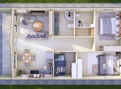 Barn Style 3 BED A Log Cabin Interior -Mycabin.ie