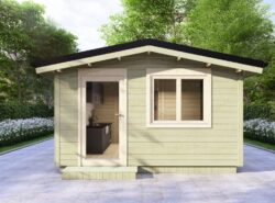 One Bed D Residential Log Cabin Interior - Mycabin.ie