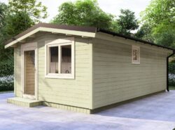 One Bed D Residential Log Cabin Interior - Mycabin.ie