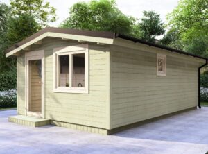 One Bed D Residential Log Cabin Interior - Mycabin.ie