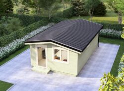 One Bed D Residential Log Cabin Interior - Mycabin.ie