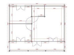 Two Bed C Log Cabin 9.0m x 7.4m -Mycabin.ie Ireland